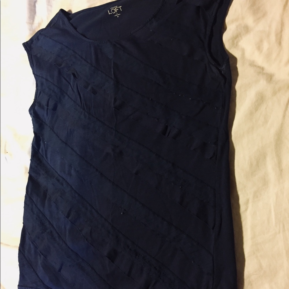 Navy Flutter Front Top - Picture 3 of 5